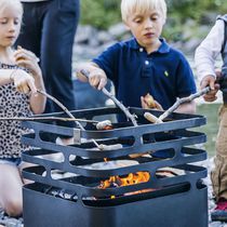 Barbecue à bois / à poser / en acier inoxydable