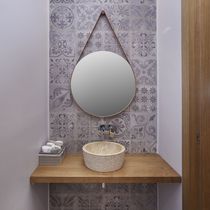 Miroir mural / contemporain / rond / contract
