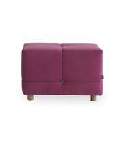 Pouf contemporain / en tissu / en bois massif...