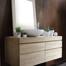 Meuble vasque suspendu / en teck / contemporain...