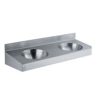 Vasque suspendue / en inox / avec plan intégré...