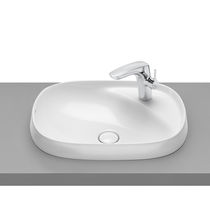 Vasque semi-encastrée / en porcelaine /...