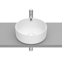 Vasque à poser / en porcelaine / ronde /...