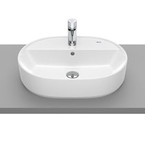 Vasque à poser / en porcelaine / ovale /...