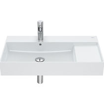 Vasque murale / en porcelaine / rectangulaire...