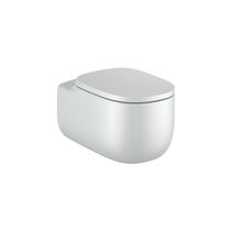 WC suspendu / en porcelaine / sans bride