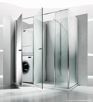 Cabine de douche en verre / avec porte pivotante...