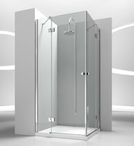 Cabine de douche en verre / avec porte battante...