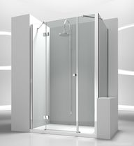 Cabine de douche en verre / avec porte pivotante...