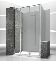 Cabine de douche en verre / avec porte pliante...