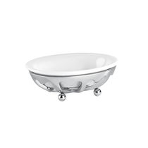 Porte-savon en métal / en porcelaine / poli