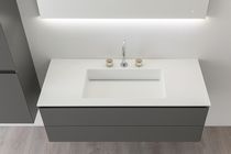 Meuble vasque suspendu / en verre / contemporain...