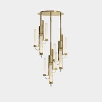 Suspension / en métal / en cristal / contemporaine