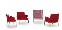 Fauteuil contemporain / en cuir / en polyester...