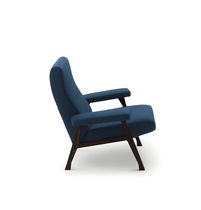 Fauteuil contemporain / en tissu / en bois