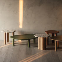 Table basse contemporaine / en placage de...