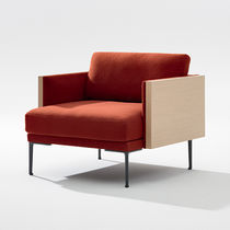 Fauteuil contemporain / en cuir / en simili...