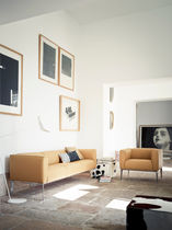 Canapé contemporain / blanc / en tissu /...