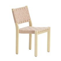 Chaise contemporaine / en lin / avec piètement...