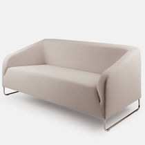 Canapé compact / contemporain / beige /...