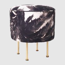 Pouf contemporain / en tissu / rond / vert
