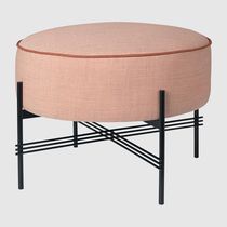 Pouf contemporain / en tissu / rond / rectangulaire