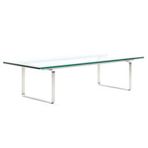 Table basse contemporaine / en verre / rectangulaire...
