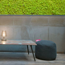 Pouf contemporain / en coton / rond / rouge