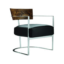 Fauteuil contemporain / en bois massif /...