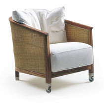 Fauteuil contemporain / en bois / en tissu...