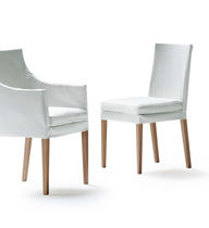 Chaise contemporaine / tapissée / avec revêtement...