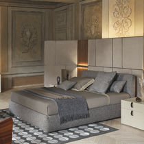 Lit double / simple / contemporain / tapissé