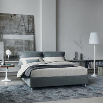 Lit double / simple / contemporain / tapissé