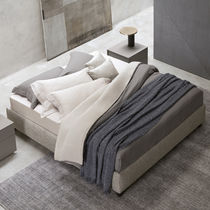 Lit double / simple / contemporain / tapissé