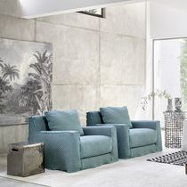 Fauteuil contemporain / en tissu / en bois...
