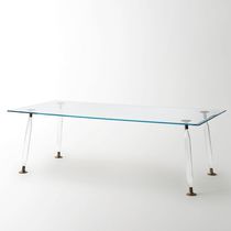 Table à manger contemporaine / en verre...