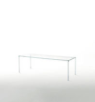 Table contemporaine / en verre / rectangulaire...