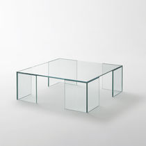Table basse contemporaine / en verre / rectangulaire...