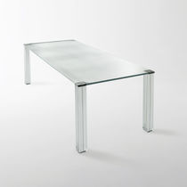 Table contemporaine / en verre / rectangulaire...
