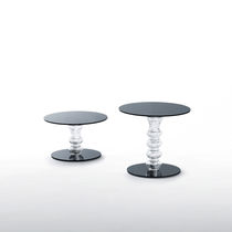 Guéridon contemporain / en verre / rond...