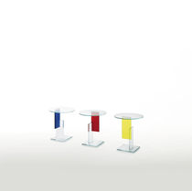 Guéridon contemporain / en verre / rond...