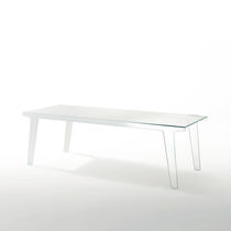 Table à manger contemporaine / en verre...