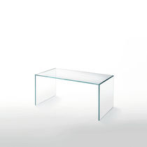 Table à manger contemporaine / en verre...