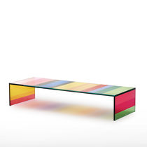 Table basse contemporaine / en verre / rectangulaire...