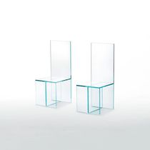 Chaise contemporaine / en verre / transparente