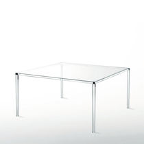 Table à manger contemporaine / en verre...