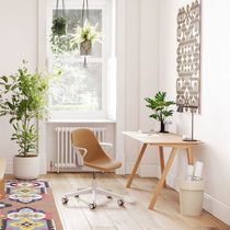 Chaise contemporaine / en tissu / avec piètement...