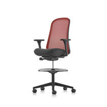 Tabouret contemporain / en tissu / avec...