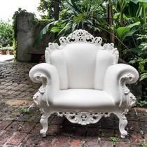 Fauteuil de style / en tissu / en cuir /...