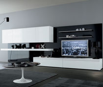 Ensemble TV mural contemporain / en bois...
